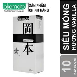 Bao cao su Okamoto Vanilla hương vani siêu mỏng Nhật Bản 3