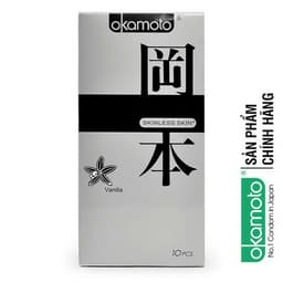 Bao cao su Okamoto Vanilla hương vani siêu mỏng Nhật Bản 2