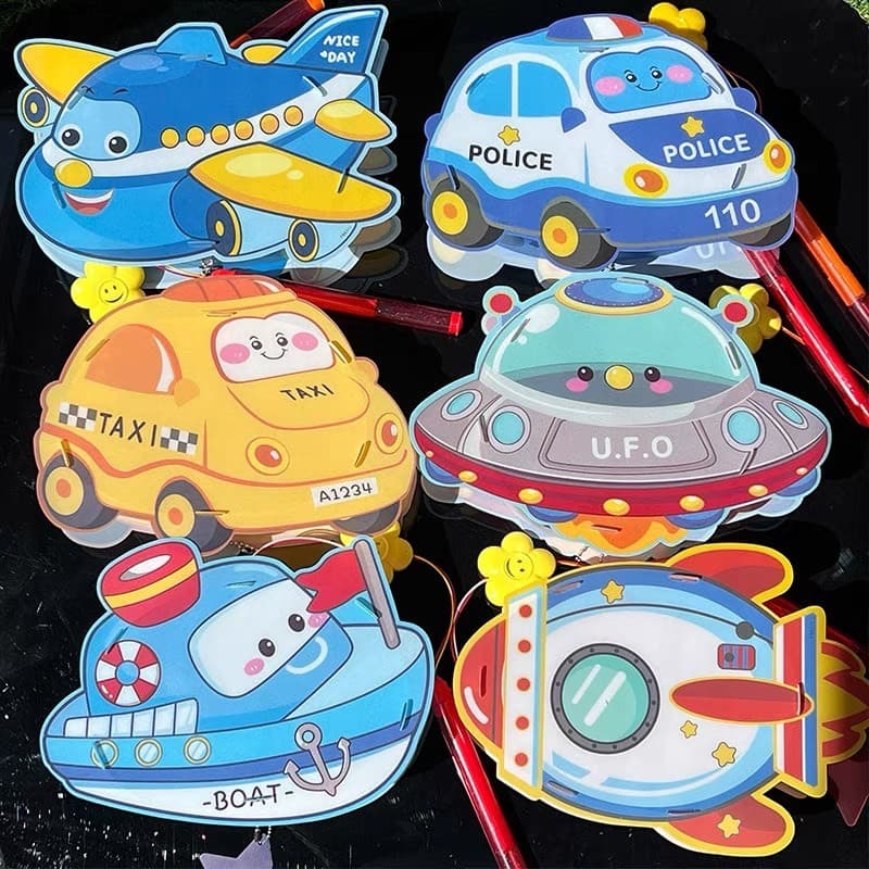 Lồng đèn trung thu DIY cao cấp mẫu mới có đèn và nhạc, hình siêu nhân nhện sắt kitty pony UFO peppa