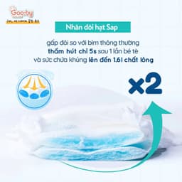 (Combo quà 1 bịch) Tã/bỉm Gooby Extra mềm mại, chống tràn, siêu thấm hút, khô thoáng an toàn cho bé 9
