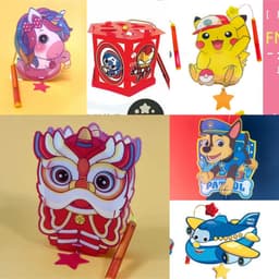 Lồng đèn trung thu DIY phát nhạc cỡ lớn, có đèn và âm thanh vui nhộn, hình siêu nhân nhện kitty pony 7