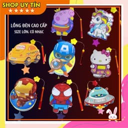 Lồng đèn trung thu DIY phát nhạc cỡ lớn, có đèn và âm thanh vui nhộn, hình siêu nhân nhện kitty pony 1