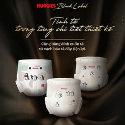 (Mua 2 tặng 1) Tã quần Huggies Siêu cao cấp Black Label mới nhập khẩu L32, XL28, XXL24 5