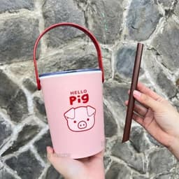 Bình Đá XO 1L | Bình Đá Mini  – Thiết Kế 2 Lớp – Ly Giữ Nhiệt Cao Cấp - Có Kèm Sẵn Ống Hút 5