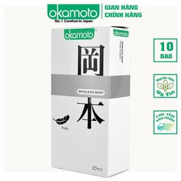 Bao cao su OKAMOTO Purity Skinlessn Nhật bản - Hộp 10 cái 1