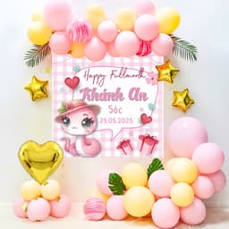 Set bóng trang trí đầy tháng cho bé tuổi Rắn vừa xinh xắn, vừa tiện lợi- Babuudecor 6