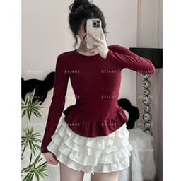 [XẢ KHO] Áo Thun Nữ Ôm Body Viền Bèo Chất Thun Mịn BYJANE - 851 3