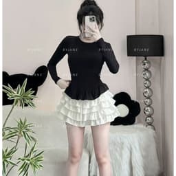 [XẢ KHO] Áo Thun Nữ Ôm Body Viền Bèo Chất Thun Mịn BYJANE - 851 6