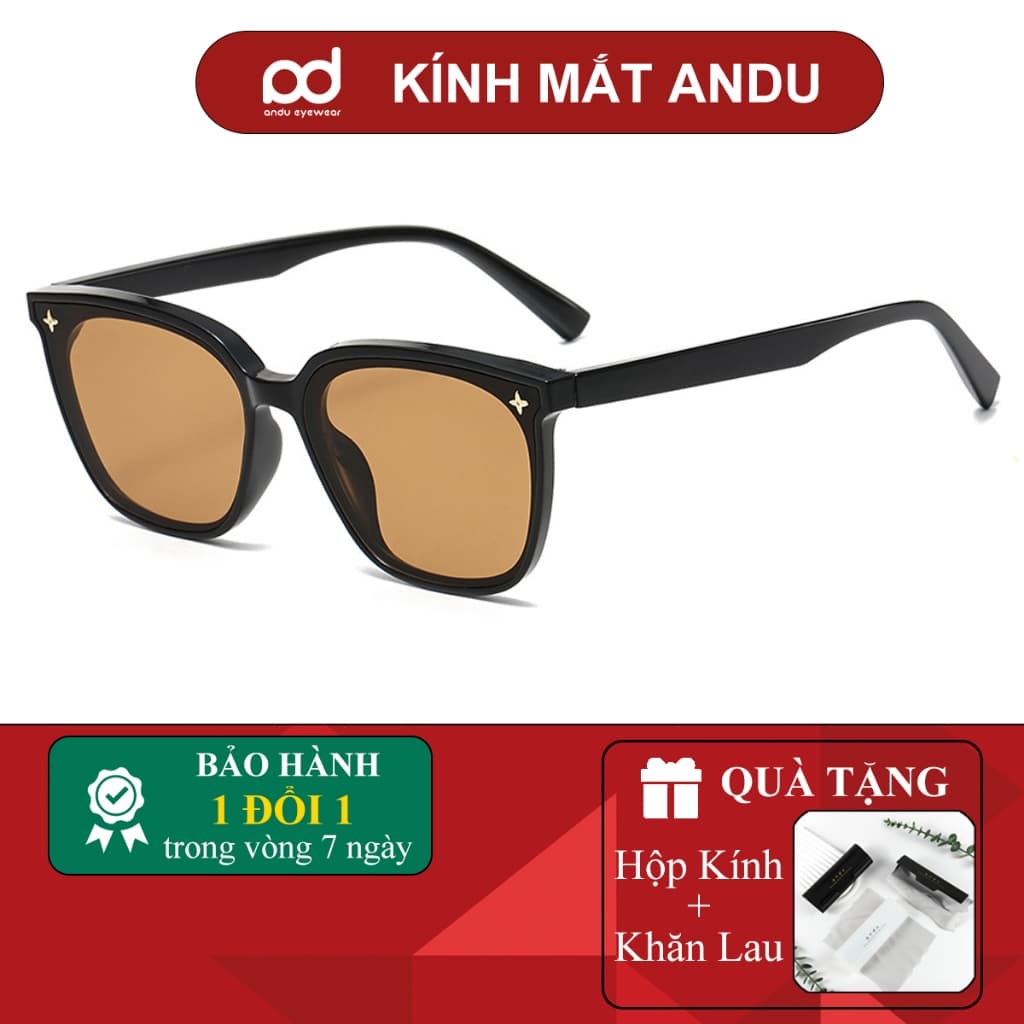 Kính râm mát thời trang nam nữ NARO EYEWEAR  chống UV400 dáng vuông GM chất liệu nhựa - 6353