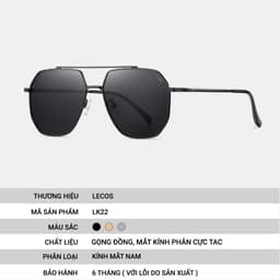 Kính Mắt Tròn Retro LECOS LK22 Gọng Đồng Bền Chắc Thời Trang Ngoài Trời 4