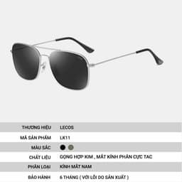 Kính Mắt Tròn Retro LECOS LK11 Gọng Hợp Kim Thanh Mảnh Du Lịch đi Biển 4