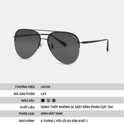 Kính Mắt Tròn Retro LECOS LK9 Gọng Thép Không Gỉ đi Làm Gặp Đối Tác 3