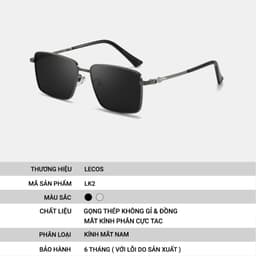 Kính Mắt Tròn Retro LECOS LK2 Gọng Thép Không Gỉ Chống Chói đi Nắng 2