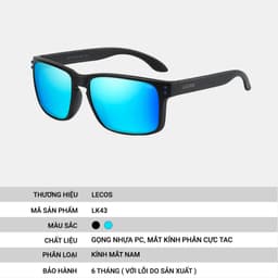 Kính mắt nam LECOS LK43 mắt kính phân cực TAC UV400 chống lóa gọng nhựa PC thiết kế hiện đại 3