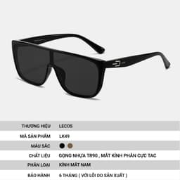 Kính Mát Nam LECOS LK49 Kiểu Dáng Lịch Lãm Gọng Tr90 Siêu Nhẹ Chống Chói 3