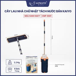 Cây lau nhà tách nước bẩn thông minh cây lau nhà tự vắt kaiyo bàn xoay 360 độ kèm 1 bông lau 1