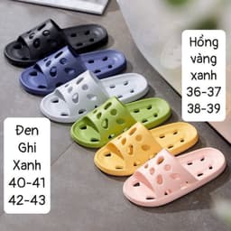 "Combo 2 đôi dép xốp lỗ thoáng khí, mềm mại, lý tưởng cho đi trong nhà" 1