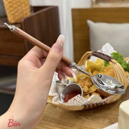 Thìa Inox Mix Cán Gỗ Cao Cấp Sang Trọng 2