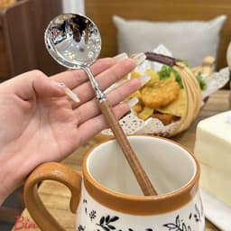Thìa Inox Mix Cán Gỗ Cao Cấp Sang Trọng 4