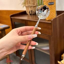 Thìa Inox Mix Cán Gỗ Cao Cấp Sang Trọng 5