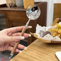 Thìa Inox Mix Cán Gỗ Cao Cấp Sang Trọng 7