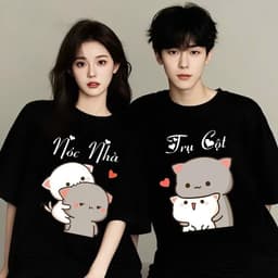 Áo thun Unisex Nam Nữ in hình 2 mèo NÓC NHÀ - TRỤ CỘT, chất cotton 100% - BOONE - BNE00300 7