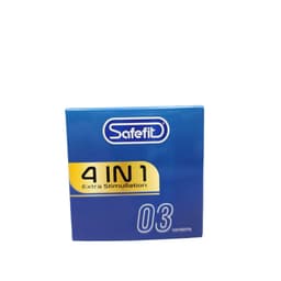 Bao cao su Safefit 4in1, Thiết kế siêu mỏng, có gân gai li ti, kéo dài thời gian quan hệ 3