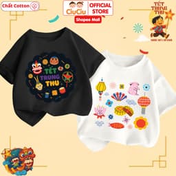 Áo Thun Tết Đoàn Viên Trung Thu Cho Bé CIUCIU KID Vải Cotton Co Dãn Mềm Mịn Thấm Hút Mồ Hôi 1