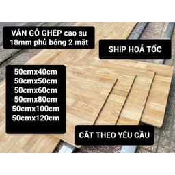 VÁN GỖ GHÉP cao su 18mm phủ bóng 2 mặt 1