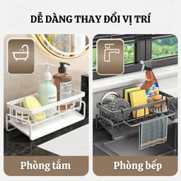 Kệ đựng đồ rửa chén bát, giá để giẻ rửa chén trên bồn có khay hứng nước nghiêng Tiện Lợi 7