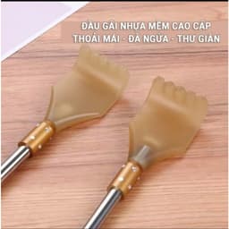 Cây Gãi Lưng, Gậy Gãi Ngứa Cao Cấp Thép Mangan Chống Gỉ Phong Cách, Rút Gọn Kéo Dài 5 Mức, Kèm Đầu Lăn Từ Tính 6