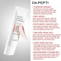 Kem Chống Nắng Nâng Tone, Kiềm Dầu DR.PEPTI UV PLUS TONE-UP SUN SCREEN / SPF 50+ PA++++ 50ml 3