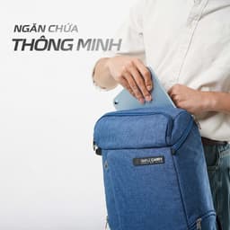 Balo latop văn phòng  SimpleCarry K7 Thiết Kế Nhiều Ngăn, Túi Hình Hộp, Chống Sốc Tốt laptop 14inch 3