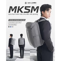 Balo laptop văn phòng Simple Carry MK5M Nhiều Ngăn Tiện Lợi, Có Thể Mở 180 Độ, Vải Trượt Nước cao cấp 2