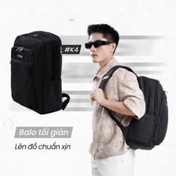 Balo  văn phòng SimpleCarry K4 Nhiều Ngăn, Có Ngăn Lưới Đựng Adapter laptop 16 inch 3