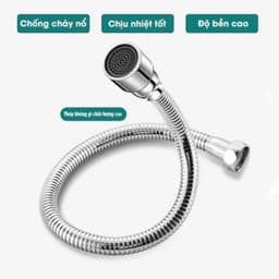 Dây nối vòi nước vạn năng, xoay 720 độ chất liệu inox 304 chống gỉ, chịu nhiệt sử dụng đa năng cho nhiều loại vòi 6