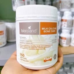  Canxi sữa hữu cơ lọ 150 viên Bioisland Milk Calcium Bone Care, Úc, từ 12 tuổi (Bonecare ) 1