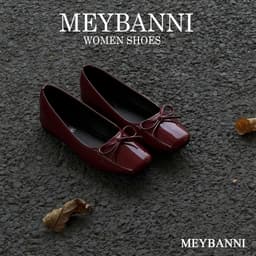 Giày Búp Bê MEYBANNI Mũi Vuông Đế Dẻo Da Mềm Phối Nơ Đi Êm Chân - C28 6