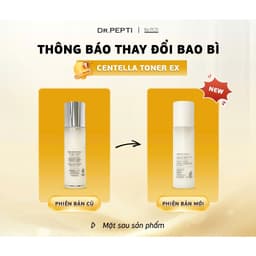 Nước Hoa Hồng Dưỡng Da Căng Bóng Dr.Pepti Centella Toner EX 180ml 5