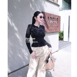 Áo Cổ Trụ Nữ Tay Dài JUSTDUN A64 - Vải Cotton Cao Cấp Mềm Mịn, Co Giãn Thoải Mái, Tôn Dáng 5