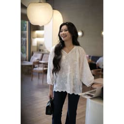 [ẨN] Áo Sơ Mi Nữ GENVIET JEANS Vải Zen Cotton Họa Tiết Hoa Tinh Tế Nhẹ Nhàng 9054 4
