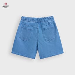 [ DEAL HOT] Quần short jean nữ dáng suông GENVIET JEANS chất denim mềm co giãn cạp cao 2 cúc tôn dáng 8899 8
