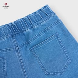 [ DEAL HOT] Quần short jean nữ dáng suông GENVIET JEANS chất denim mềm co giãn cạp cao 2 cúc tôn dáng 8899 7