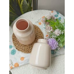 Set 3 bình cắm hoa trơn men bóng màu hồng pastel Gốm Sứ Bát Tràng Gốm Plus 7