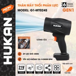Máy thổi phản lực pin HUKAN G1-MT024S, Tốc độ 28.000V/P - Lực thổi 850g - Chân pin phổ thông 1