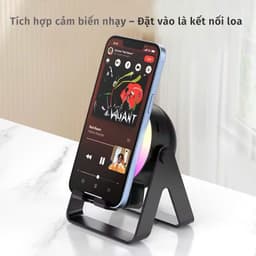 Loa Cảm Ứng Không Dây ZF18 Tích Hợp 3in1 – Loa nghe nhạc + Giá đỡ điện thoại + Đèn LED đổi màu Âm Thanh Sống Động 3