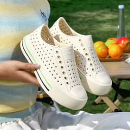 Giày lười nhựa unisex siêu nhẹ, chống nước, thoáng khí, đế cao 4cm – size 35-43 .LC8 2