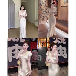 Xukadress-ĐẦM BI LỤA( sz S M L) TÔN DÁNG SANG CHẢNH GỢI CẢM ( chất lụa lót 2 lớp) 5