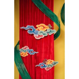 Set 3 MÂY NGŨ SẮC trang trí decor background trung thu, sự kiện,lễ hội. 2