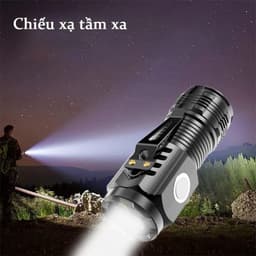 Đèn Pin Siêu Sáng Mini 3 Mắt Led 5 Chế Độ Sáng Đèn Pin Mini Cầm Tay 2